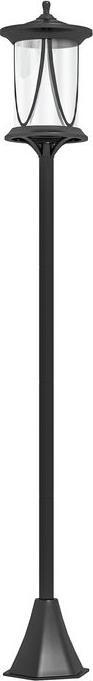 Image du produit Swisshandel24 Réverbère solaire LED, IP44, ABS, 17Lx17Px127Hcm, avec lumière LED blanche froide, capteur de (30 lm, IP44)