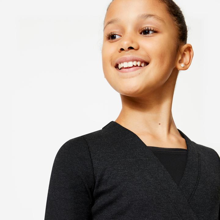 Image du produit Starever Cache-coeur danse classique fille, noir (12, 13, 14)