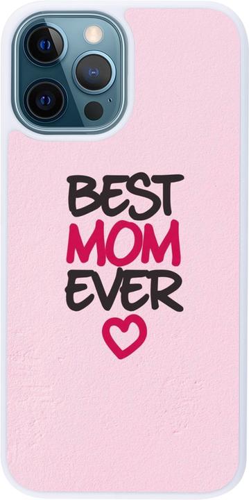 Image du produit PhoneLook Coque Silicone rigide blanc Mom 2023 best Mom ever pink (Apple iPhone 12)
