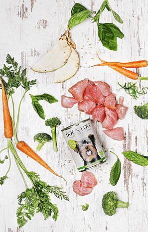 Actual product image Dog's love BIO Chicken, Buckwheat, Celery & Basil (Adult, 1 pcs., 420 g)
