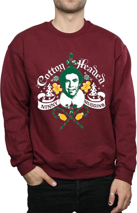 Actual product image Elf Mens Headed Ninny Muggins Sweatshirt (M)