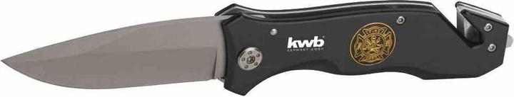 Produktbild kwb Rettungsmesser mit Gurtschneider und Glasbrecher, extra scharf, Notfall-Messer mit 90 mm Klinge (9 cm)
