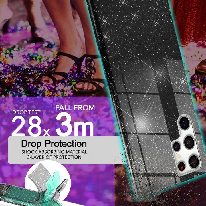 Actual product image Nalia Glitter hybrid cover (Samsung Galaxy S24 Ultra)