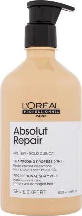 Actual product image L'Oréal Paris Shampoo Absolute Repair Gold Protein + Quinoa (500 ml, Liquid shampoo)