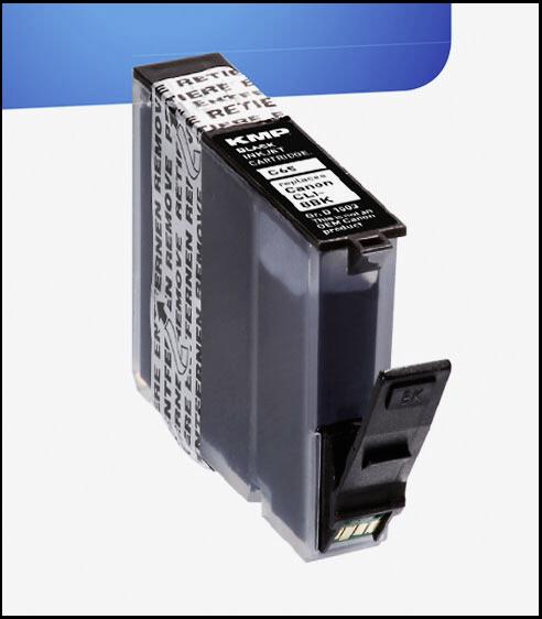 Actual product image KMP C65 Ink Cartridge compatible with Canon CLI-8 BK (FC)
