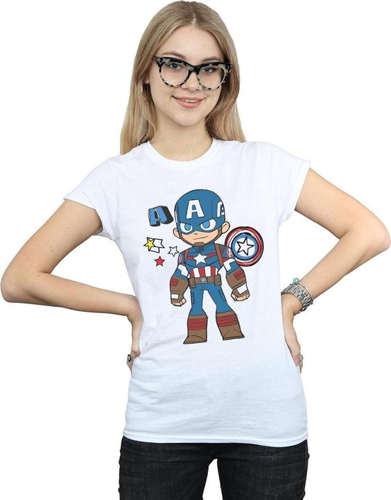 Immagine prodotto Captain America Sketch Maglietta Donna (M)