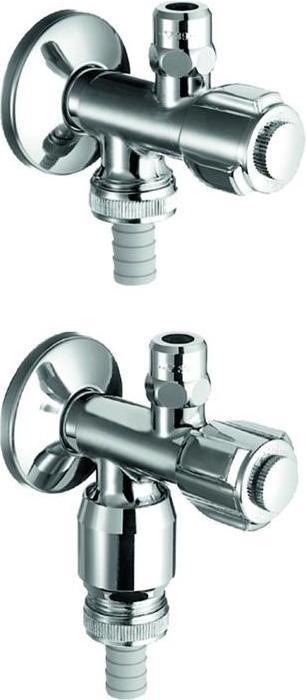 Image du produit Schell Robinet d'angle à double raccordement COMFORT chromé 3/8pouce