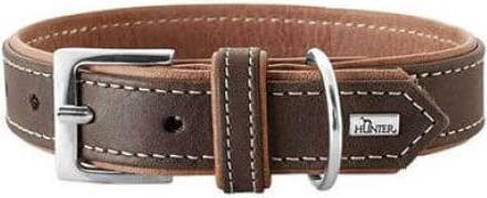 Hunter Porto collar, dark brown/cognac (Dog)