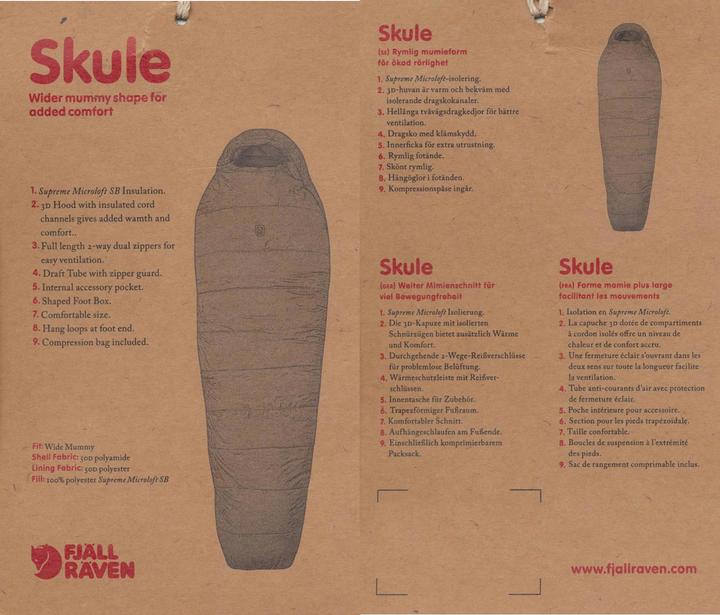 Actual product image Fjällräven Skule Three Seasons (195 cm)