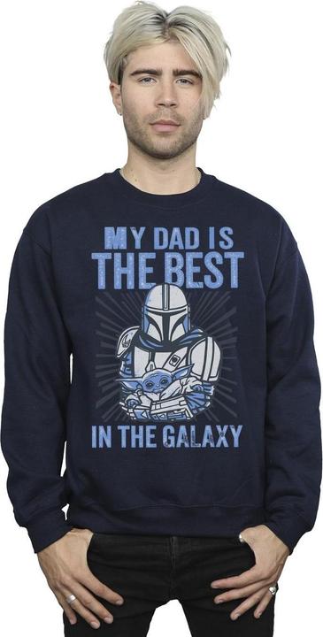 Actual product image Star Wars Mens Mandalorian Best Dad Sweatshirt (M)