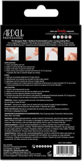 Actual product image Ardell Nail Addict Premium Rich Tan Ombre 24 Stk (Nude, Colour paint)