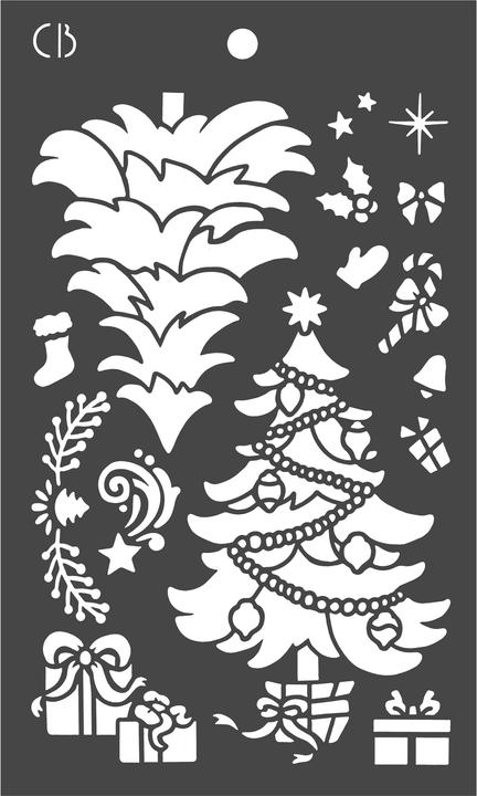 Image du produit Ciao Bella Pochoir "Christmas tree", 24 x 14,4 cm