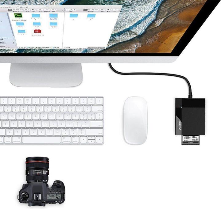 Actual product image Ugreen USB 3.0 SD/Micro SD/CF/MS memory card reader black (CR125 30333) (USB 3.0)