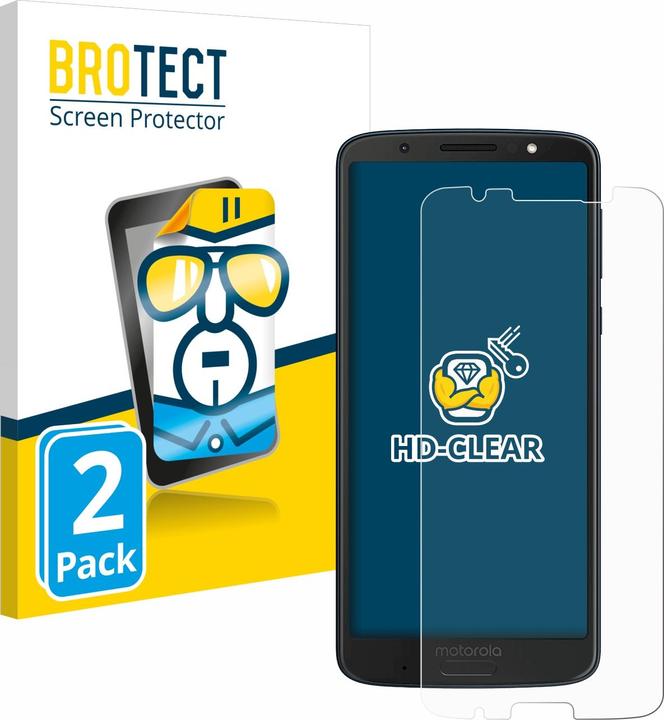 Produktbild BROTECT Schutzfolie Displayschutz Klar (2 Stück, Motorola Moto G6 Plus)