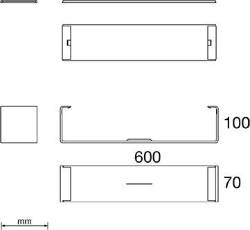 Actual product image Unex 66634 StoÃstellenabdeckung light grey RAL7035 100X600 U23X