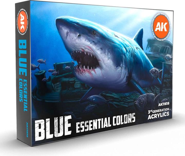 Actual product image AK Interactive Ak Set de Peinture - Blue Essential Colours Set (Blue)