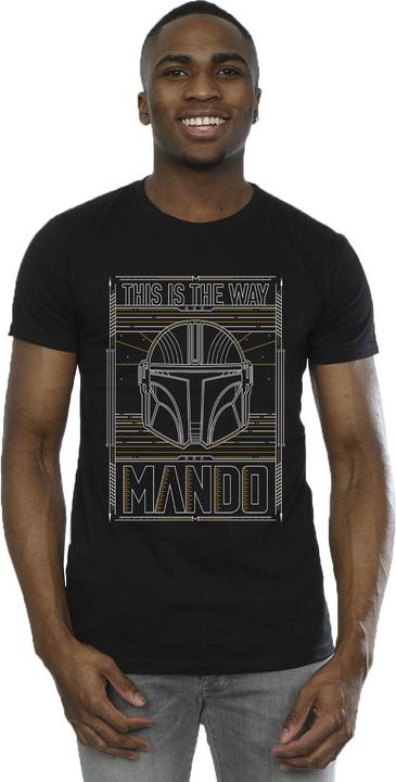 Image du produit Star Wars - T-shirt THE MANDALORIAN THE WAY OUTLINE HELM - Homme (4XL)