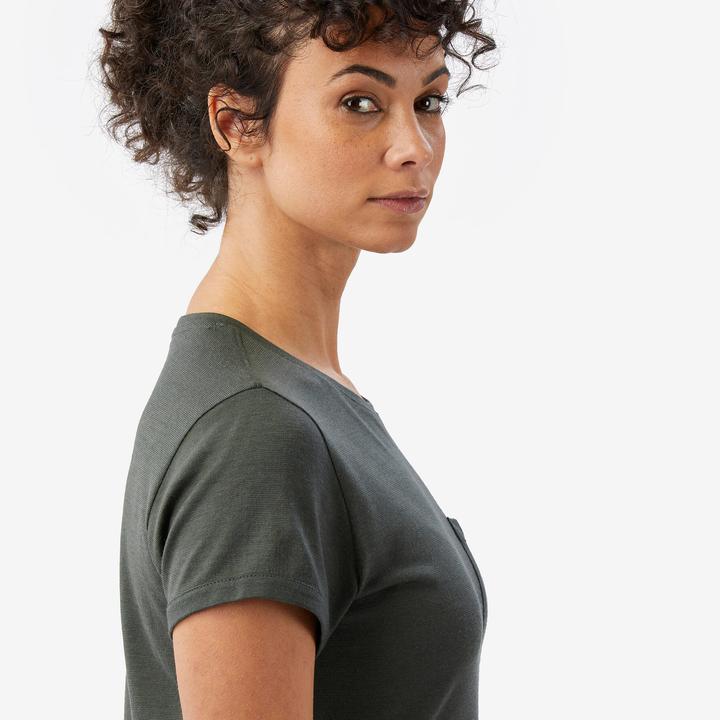 Image du produit Forclaz T-shirt manches courtes 100 % laine mérinos femme, Merino 100% vert (XL)