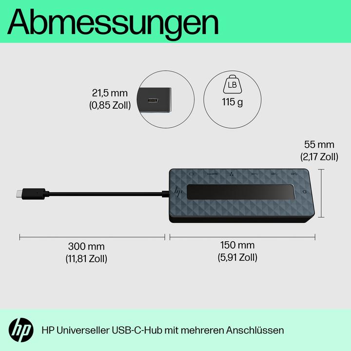 Produktbild HP Universal Multiport (USB-C, 3 Ports)