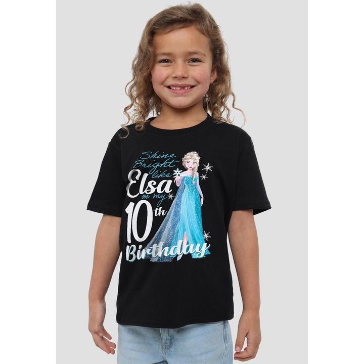 Immagine prodotto Disney Frozen Bright Like Elsa Maglietta 10° Compleanno Bambini (140)