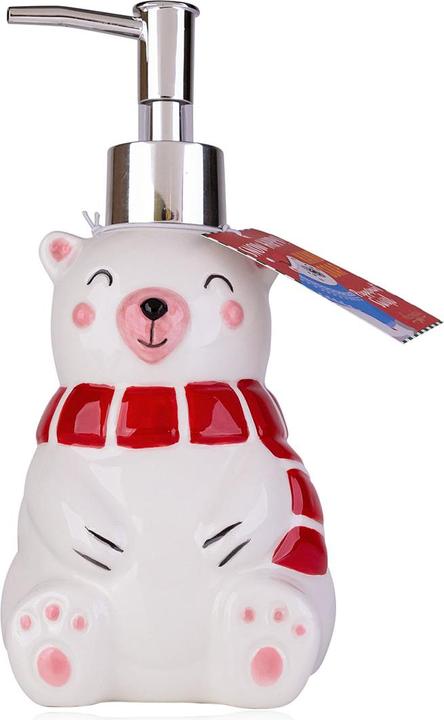 Actual product image Accentra Seifenspender aus Keramik mit Flüssigseife im Eisbär Design (Device, 350 ml)