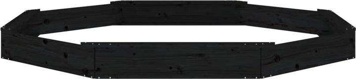 Actual product image VidaXL Sandkasten mit Sitzen Schwarz Achteck Massivholz