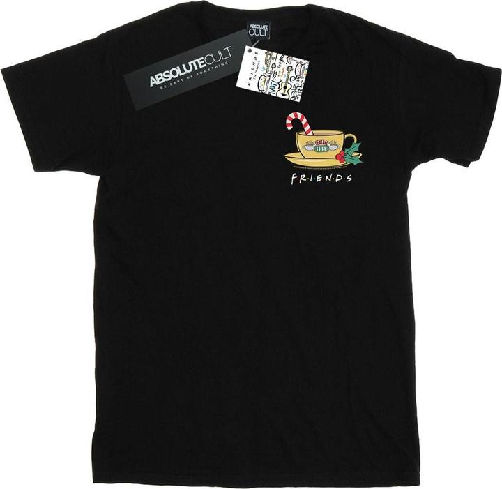 Actual product image Friends Girls Christmas Coffee Mug Breast Print Cotton T-Shirt (152, 158)