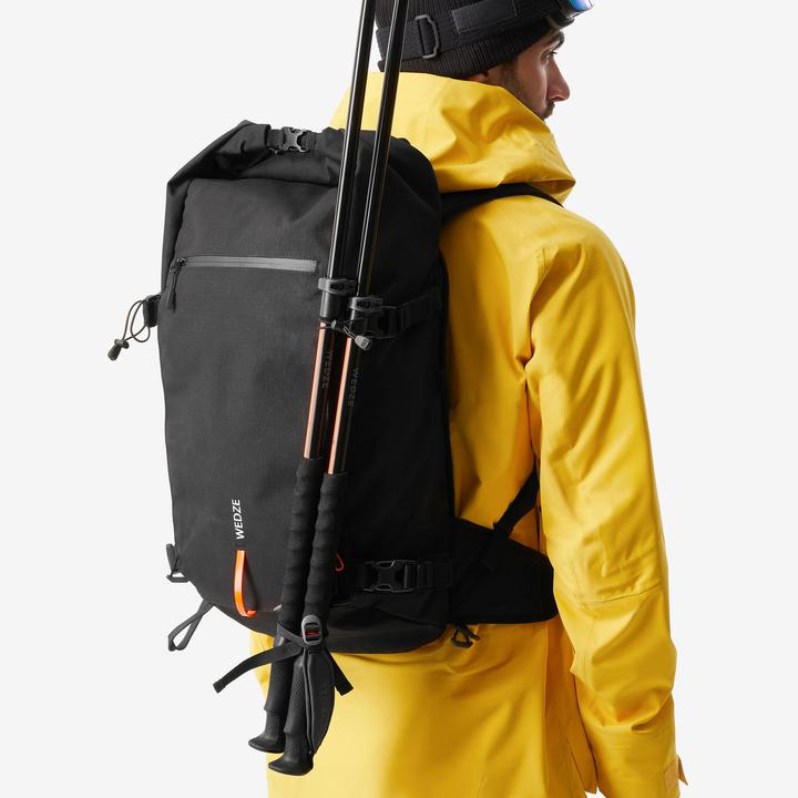 Actual product image Wedze Roll Top Strong Freeride 30 L Ski/Snowboard Backpack - Black (30 l)