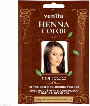 Actual product image Venita - Henna Colour Herbal Coloring Conditioner From Natural Henna 115 Chocolate 25G