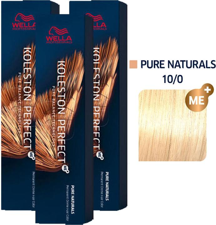 Immagine prodotto Wella Koleston Perfect ME+ Pure Naturals Set di 3 10/0 Biondo Chiaro (10/0)