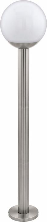 Actual product image EGLO NISIA-C floor lamp stainless steel / white (806 lm, E27, IP44)