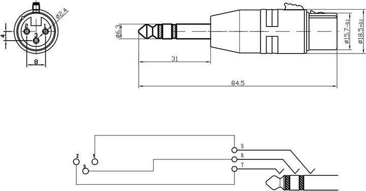 Immagine prodotto Bemero Adattatore jack XLR BA1101 (Analogico -> Analogico)