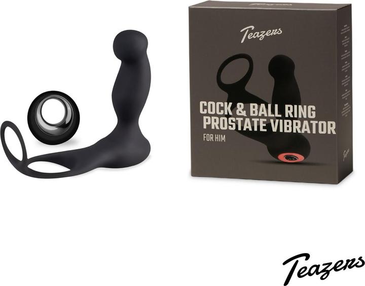 Produktbild Teazers Penis & Hodenring mit Prostatavibrator (3 cm)