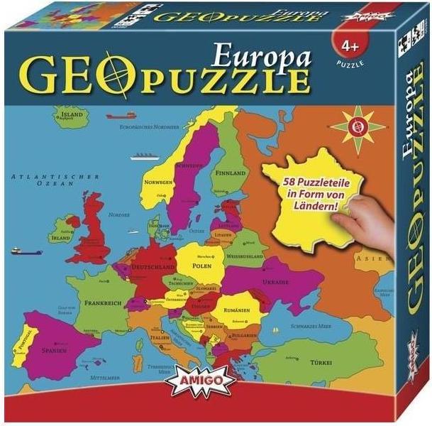 Actual product image Amigo GeoPuzzle Europa (58 pieces)