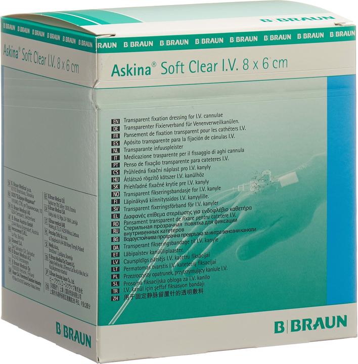 Actual product image Askina Soft Clear I.V. Cannula Fixer 6x8cm