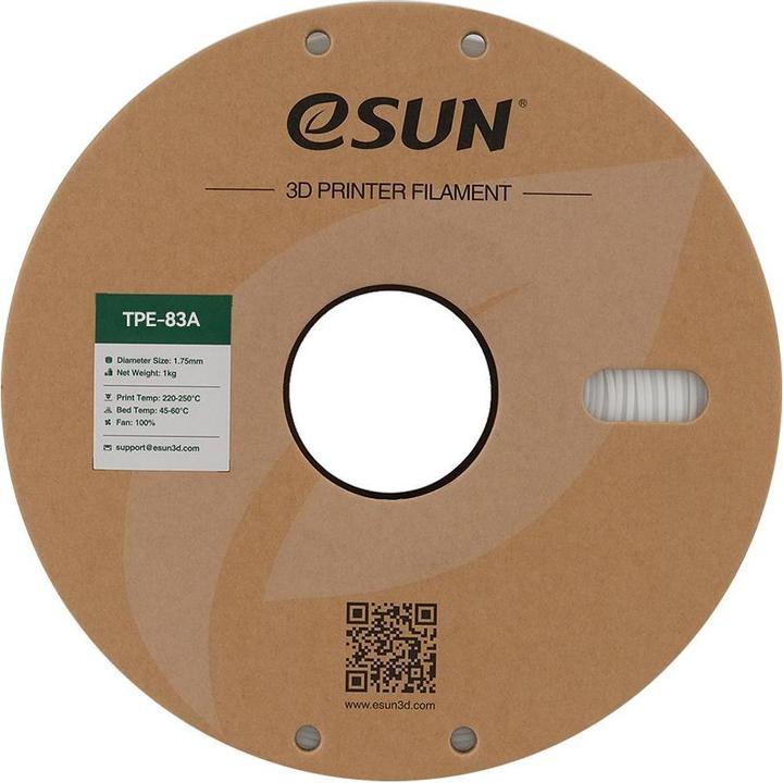 Produktbild eSUN ELASTIC 1,75mm NATURAL 1kg (TPU, 1.75 mm, 1000 g, Weiss)