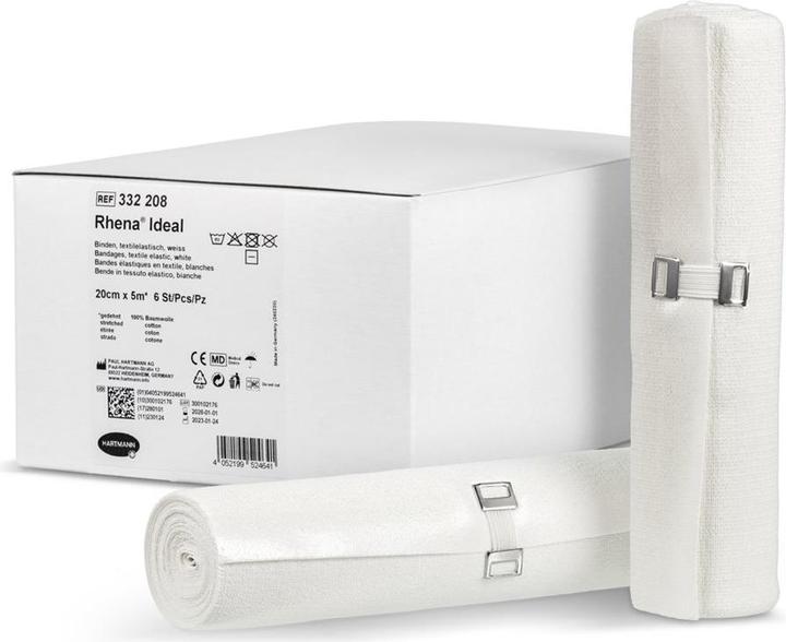 Immagine prodotto Rhena Benda elastica ideale 20cmx5m bianco 6 pezzi.