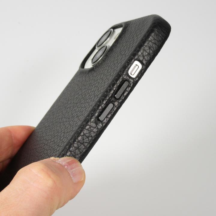 Image du produit PhoneLook Coque Cuir de veau luxe grainé intégral avec boutons métalliques et MagSafe (Apple iPhone 14)