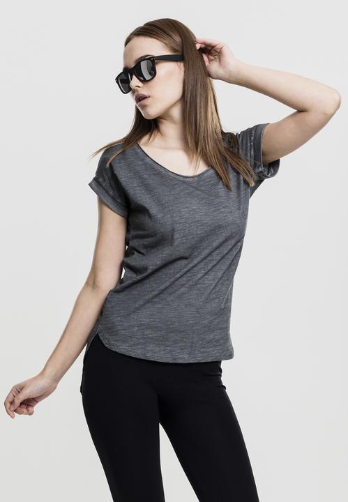 Actual product image Urban Classics Ladies Long Back Shaped Spray Dye Tee (XS)