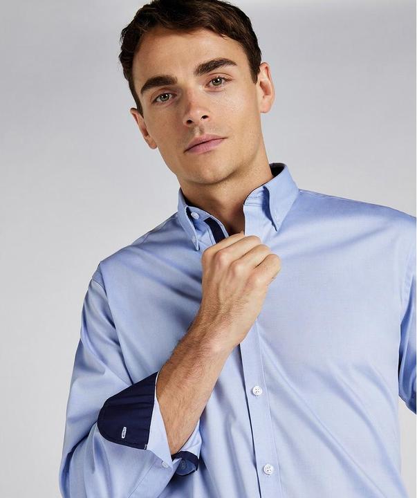 Immagine prodotto Kustom Kit Premium Camicia Conforme alla Taglia Contrasto Manica Lunga Uomo (L)