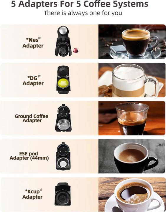 Actual product image HiBREW H2B 5in1 capsule coffee machine BLA (NESCAFÉ Dolce Gusto)