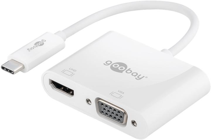 Actual product image Goobay USB-C™ Multiport Adapter HDMI™+VGA, 1pcs. in polybag, White (USB-C, 1 Ports)
