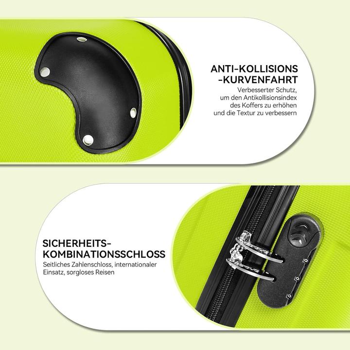 Immagine prodotto Beibye Hartschalenkoffer-Set (Bagaglio a mano (fino a 50 litri), M (50 - 90l), L (90 - 115l))