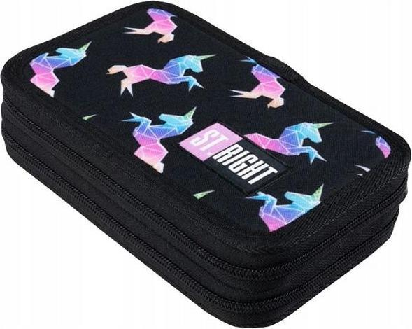 Actual product image St. Majewski Pencil case MAJEWSKI Double pencil case with accessories STRIGHT PC-04 Rainbow Unicorns mkmk MAJEWSK