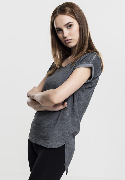 Actual product image Urban Classics Ladies Long Back Shaped Spray Dye Tee (XS)