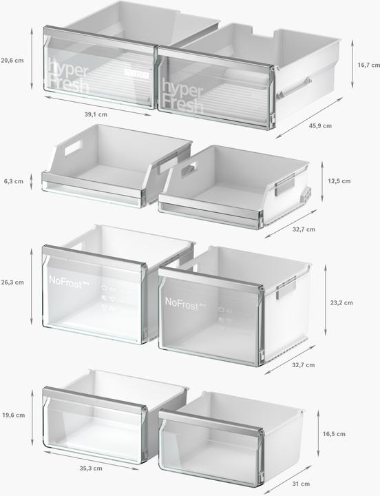 Image du produit Siemens iQ700, Kühl-Gefrier-Kombination, mehrtürig, 183 x 90.5 cm, Edelstahl antiFingerprint, KF96DPPEA (574 l)