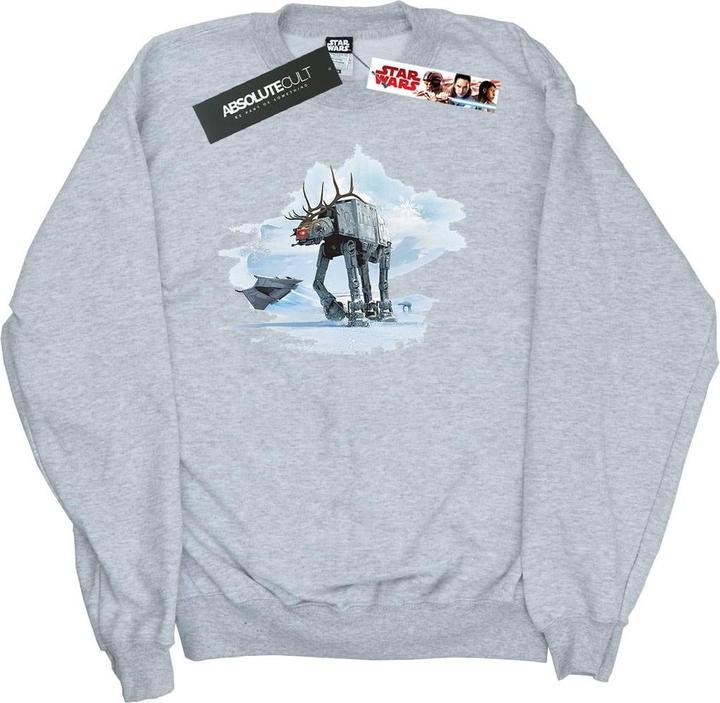 Actual product image Star Wars Mens Christmas AT-AT Reindeer Sweatshirt (S)