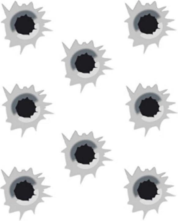 Actual product image Simoni Racing Sticker bullet holes