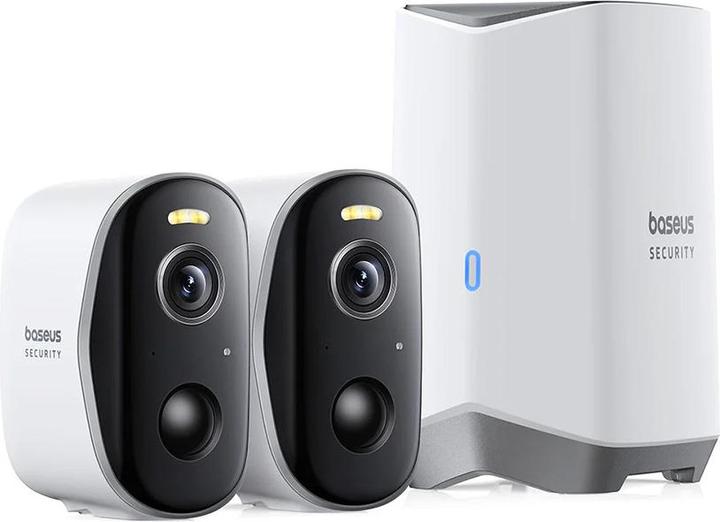 Actual product image Baseus N1 2K Outdoor Camera Set of 2 (White) (2560 x 1440 (WQHD))