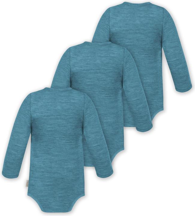 Produktbild Normani 3er Pack Baby Merino Body Langarm „Auckland" - 9371 (80)
